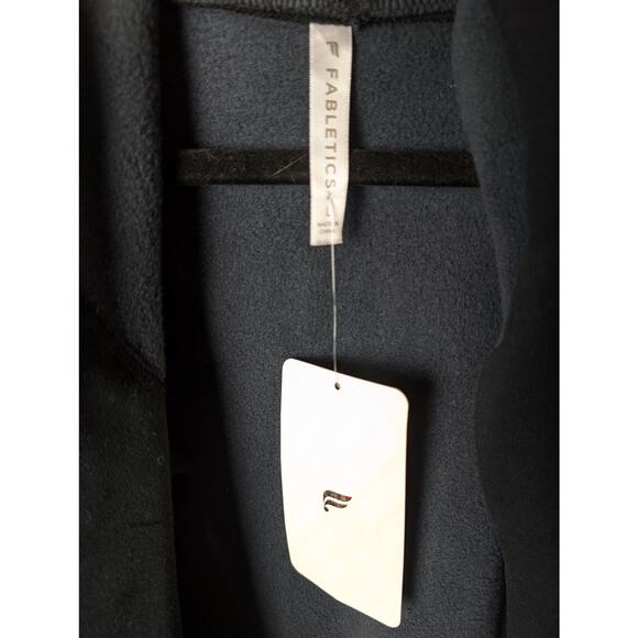 NWT Fabletics Geri Long Wrap Scarf Cardigan Black Large - Picture 5 of 8